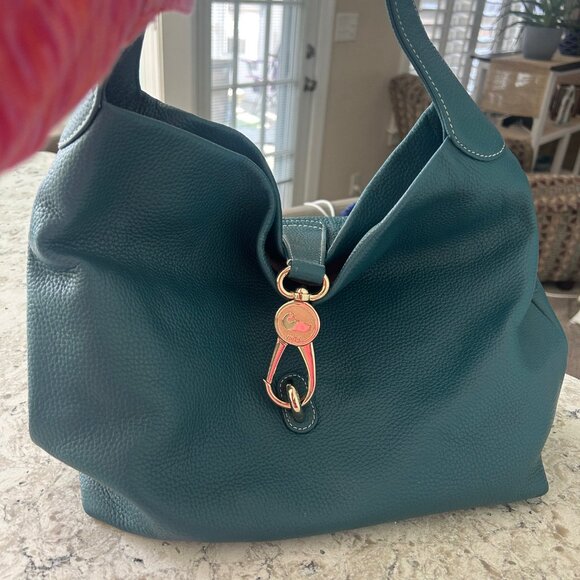 Dooney & Bourke Pebble Grain Hobo Bag and WALLET TEAL - Picture 4 of 7